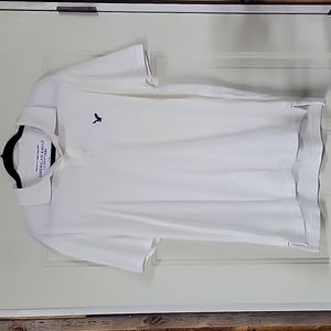 American Eagle Outfitters Men's Short Sleeve Polo Shirt White Size Large